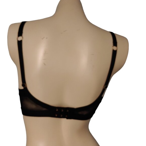 Victoria’s Secret Very Sexy Push Up Bra 32DD Black Lace Satin Limited Edition - Picture 2 of 16